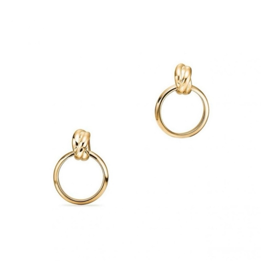 Tiffany & Co. Gold Hoop Earrings - Picture 4 of 4